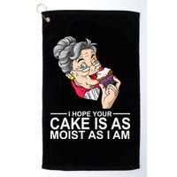 I Hope Your Cake Is As Moist As I Am Funny Golf Towel