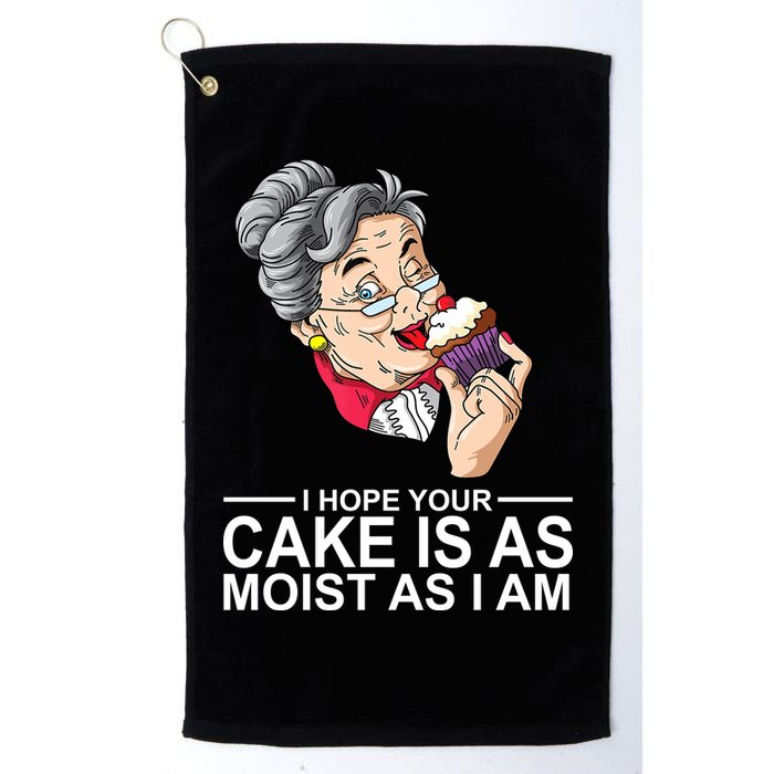 I Hope Your Cake Is As Moist As I Am Funny Golf Towel
