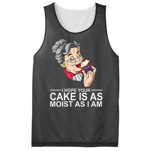 I Hope Your Cake Is As Moist As I Am Funny Mesh Reversible Basketball Jersey Tank