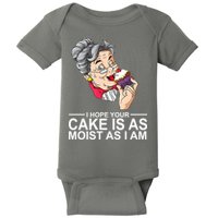 I Hope Your Cake Is As Moist As I Am Funny Baby Bodysuit