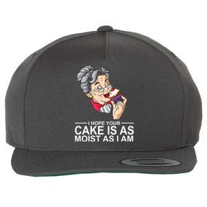 I Hope Your Cake Is As Moist As I Am Funny Wool Snapback Cap