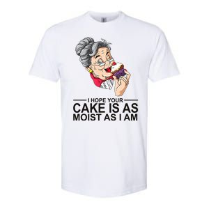 I Hope Your Cake Is As Moist As I Am Funny Softstyle CVC T-Shirt