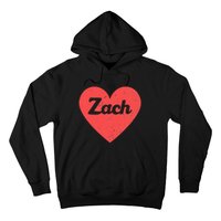 I Heart Zach First Names And Hearts I Love Zach Hoodie