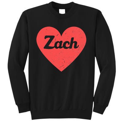 I Heart Zach First Names And Hearts I Love Zach Sweatshirt