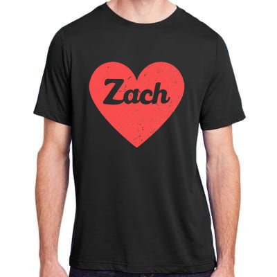 I Heart Zach First Names And Hearts I Love Zach Adult ChromaSoft Performance T-Shirt