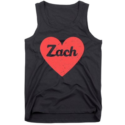 I Heart Zach First Names And Hearts I Love Zach Tank Top