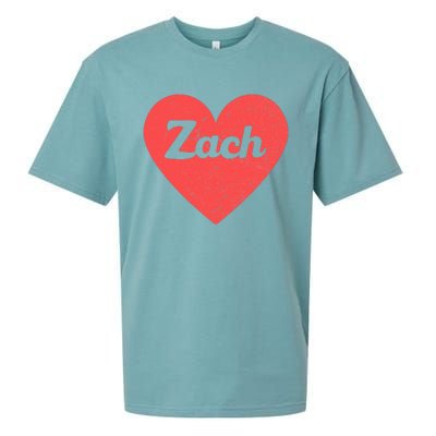 I Heart Zach First Names And Hearts I Love Zach Sueded Cloud Jersey T-Shirt