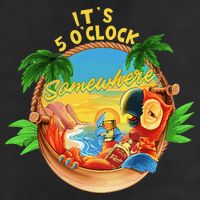 It Is 5 O'clock Somewhere Parrot Drinking Summer Vacation Cool Comfort Performance Bucket Hat