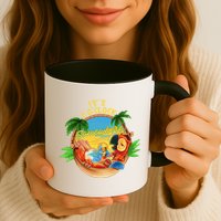 It Is 5 O'clock Somewhere Parrot Drinking Summer Vacation Mug