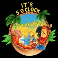 It Is 5 O'clock Somewhere Parrot Drinking Summer Vacation 16 in Basic Backpack