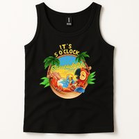 It Is 5 O'clock Somewhere Parrot Drinking Summer Vacation Tank Top