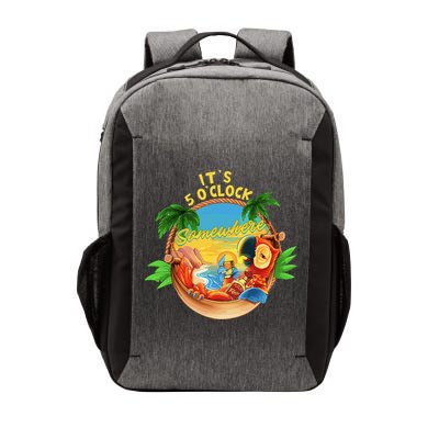 It Is 5 O'clock Somewhere Parrot Drinking Summer Vacation Vector Backpack