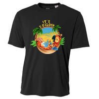 It Is 5 Oclock Somewhere Parrot Drinking Summer Vacation Cooling Performance Crew T-Shirt