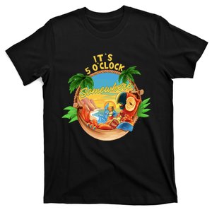 It Is 5 Oclock Somewhere Parrot Drinking Summer Vacation T-Shirt