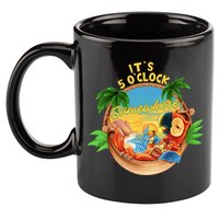 It Is 5 Oclock Somewhere Parrot Drinking Summer Vacation 11oz C Handle Ceramic Mug