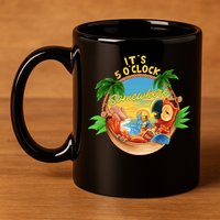 It Is 5 Oclock Somewhere Parrot Drinking Summer Vacation 11oz C Handle Ceramic Mug