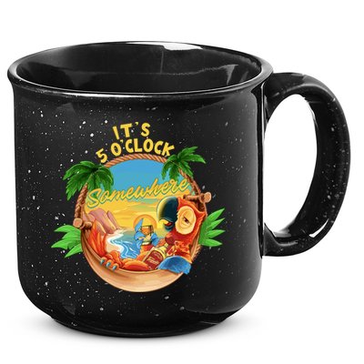It Is 5 Oclock Somewhere Parrot Drinking Summer Vacation 15oz Campfire Ceramic Mug