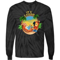 It Is 5 Oclock Somewhere Parrot Drinking Summer Vacation Tie-Dye Long Sleeve Shirt