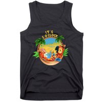 It Is 5 Oclock Somewhere Parrot Drinking Summer Vacation Tank Top