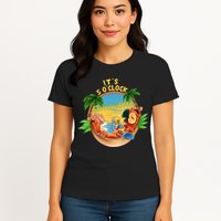 It Is 5 Oclock Somewhere Parrot Drinking Summer Vacation Womens T-Shirt