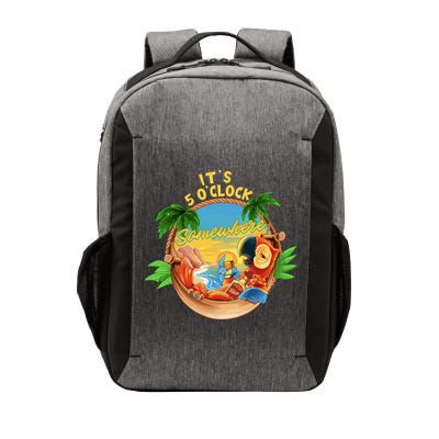 It Is 5 Oclock Somewhere Parrot Drinking Summer Vacation Vector Backpack