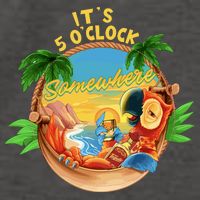 It Is 5 Oclock Somewhere Parrot Drinking Summer Vacation Vector Backpack