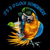 It Is 5 Oclock Somewhere Parrot Drinking Summer Vacation 16 in Basic Backpack
