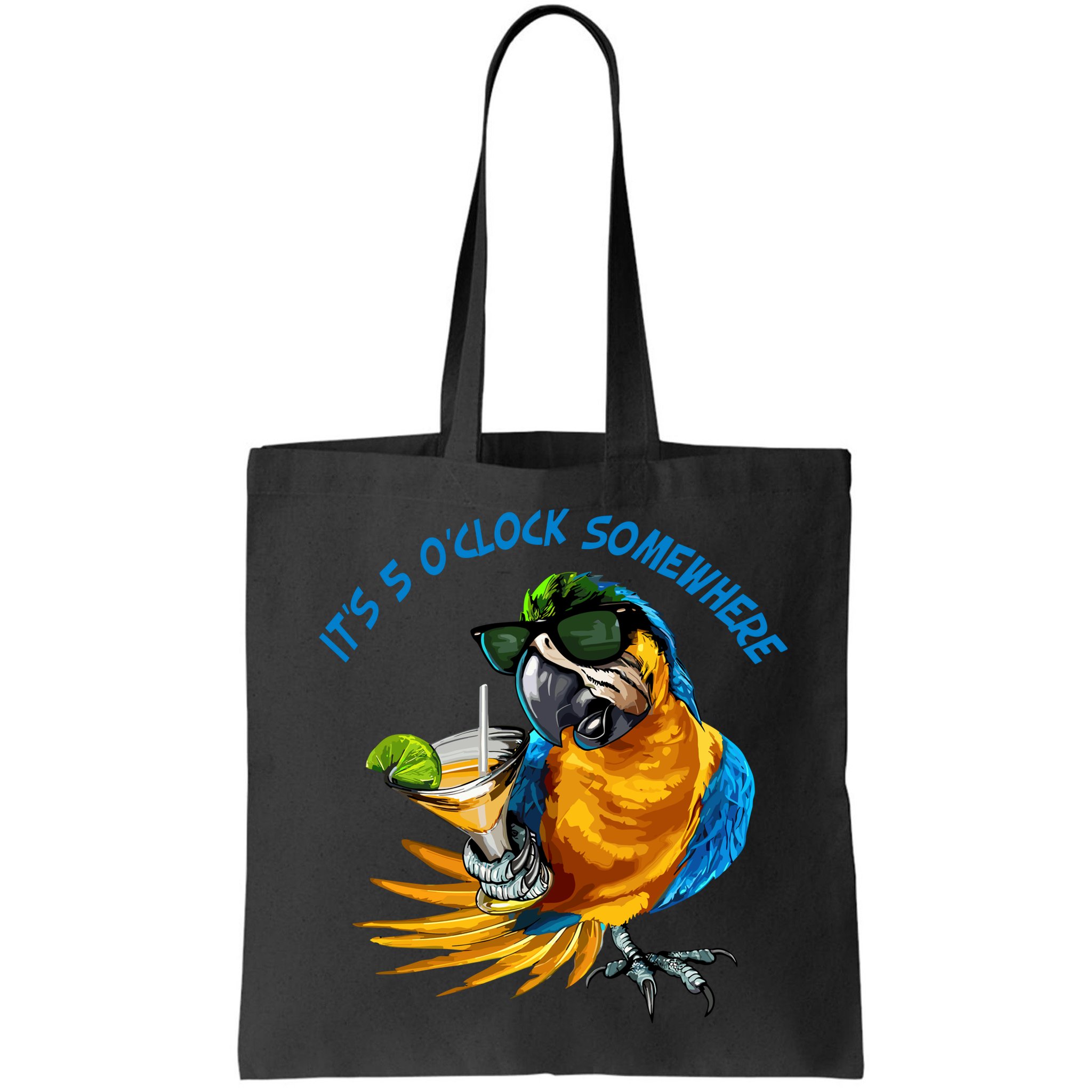 It Is 5 Oclock Somewhere Parrot Drinking Summer Vacation Bag