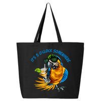 It Is 5 Oclock Somewhere Parrot Drinking Summer Vacation 25L Jumbo Tote