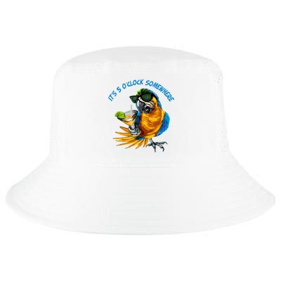 It Is 5 Oclock Somewhere Parrot Drinking Summer Vacation Cool Comfort Performance Bucket Hat
