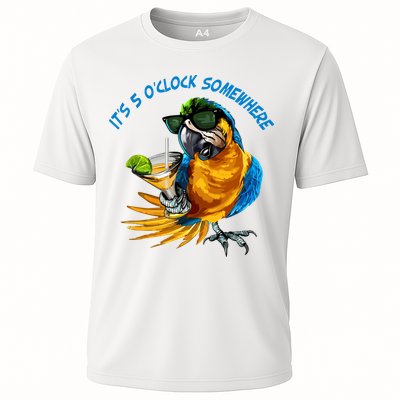 It Is 5 Oclock Somewhere Parrot Drinking Summer Vacation Performance Shirt
