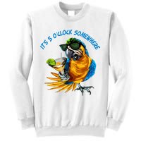 It Is 5 Oclock Somewhere Parrot Drinking Summer Vacation Sweatshirt