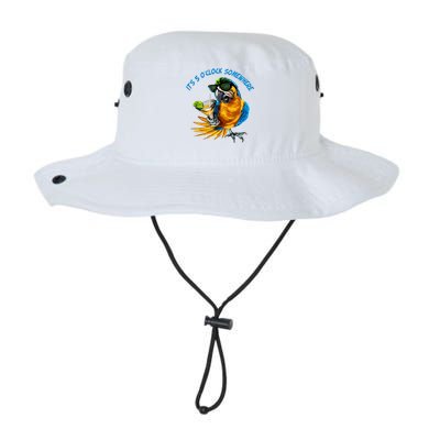 It Is 5 Oclock Somewhere Parrot Drinking Summer Vacation Bucket Hat