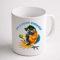 It Is 5 Oclock Somewhere Parrot Drinking Summer Vacation Mug