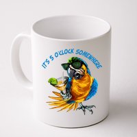It Is 5 Oclock Somewhere Parrot Drinking Summer Vacation Mug