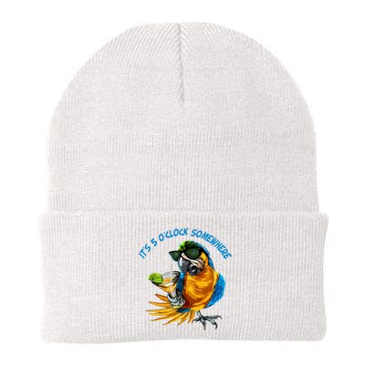 It Is 5 Oclock Somewhere Parrot Drinking Summer Vacation Beanie