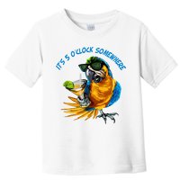 It Is 5 Oclock Somewhere Parrot Drinking Summer Vacation Toddler T-Shirt