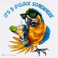 It Is 5 Oclock Somewhere Parrot Drinking Summer Vacation Wool Snapback Cap