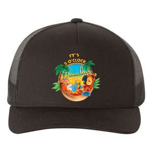 It Is 5 Oclock Somewhere Drinking Parrot Yupoong Adult 5-Panel Trucker Hat