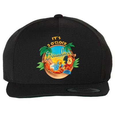 It Is 5 Oclock Somewhere Drinking Parrot Wool Snapback Cap