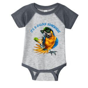 It Is 5 Oclock Somewhere Drinking Parrot Infant Baby Jersey Bodysuit