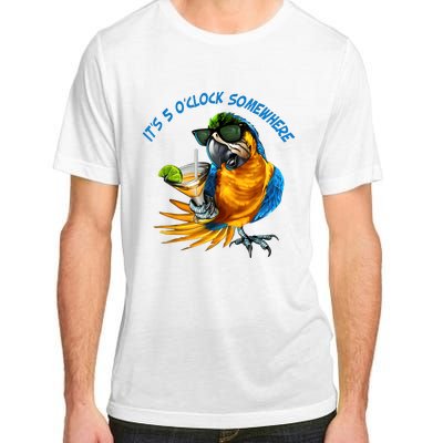 It Is 5 Oclock Somewhere Drinking Parrot Adult ChromaSoft Performance T-Shirt