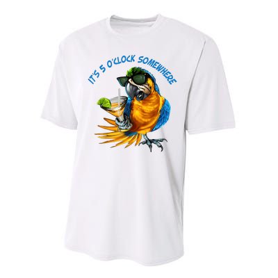 It Is 5 Oclock Somewhere Drinking Parrot Performance Sprint T-Shirt