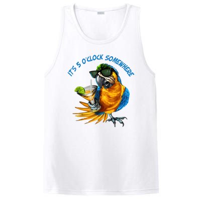 It Is 5 Oclock Somewhere Drinking Parrot PosiCharge Competitor Tank