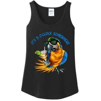 It Is 5 Oclock Somewhere Drinking Parrot Ladies Essential Tank