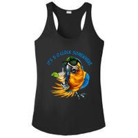 It Is 5 Oclock Somewhere Drinking Parrot Ladies PosiCharge Competitor Racerback Tank