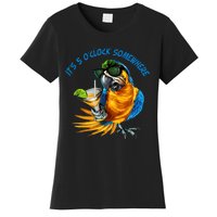 It Is 5 Oclock Somewhere Drinking Parrot Women's T-Shirt