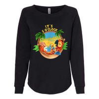 It Is 5 Oclock Somewhere Parrot Drinking Summer Vacation Womens California Wash Sweatshirt