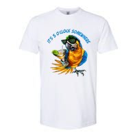 It Is 5 Oclock Somewhere Drinking Parrot Softstyle CVC T-Shirt