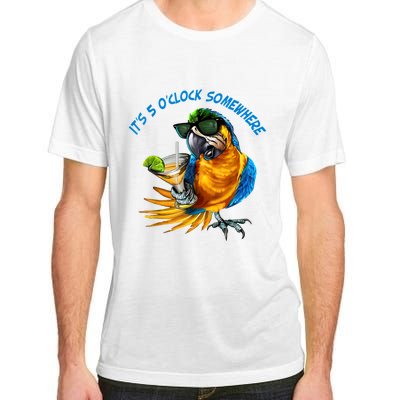 It Is 5 Oclock Somewhere Drinking Parrot Adult ChromaSoft Performance T-Shirt